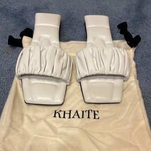 KHAITE white sandals size 37.5 run little long.